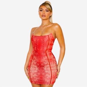 PrettyLittleThing Pink Bodycon Mini Dress